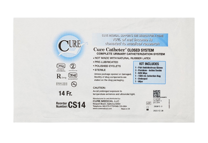 Cure Catheter Closed System Kit
w/ supplies