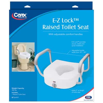 Carex Raised toilet seat w/ arms (Universal)